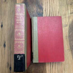 Stevenson vintage book set The Black Arrow New Arabian Nights 1950
